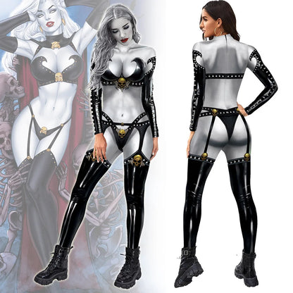 Lady Deathstrike Cosplay Bodysuit Anime Costume Women Catsuit Jumpsuit Dress Up