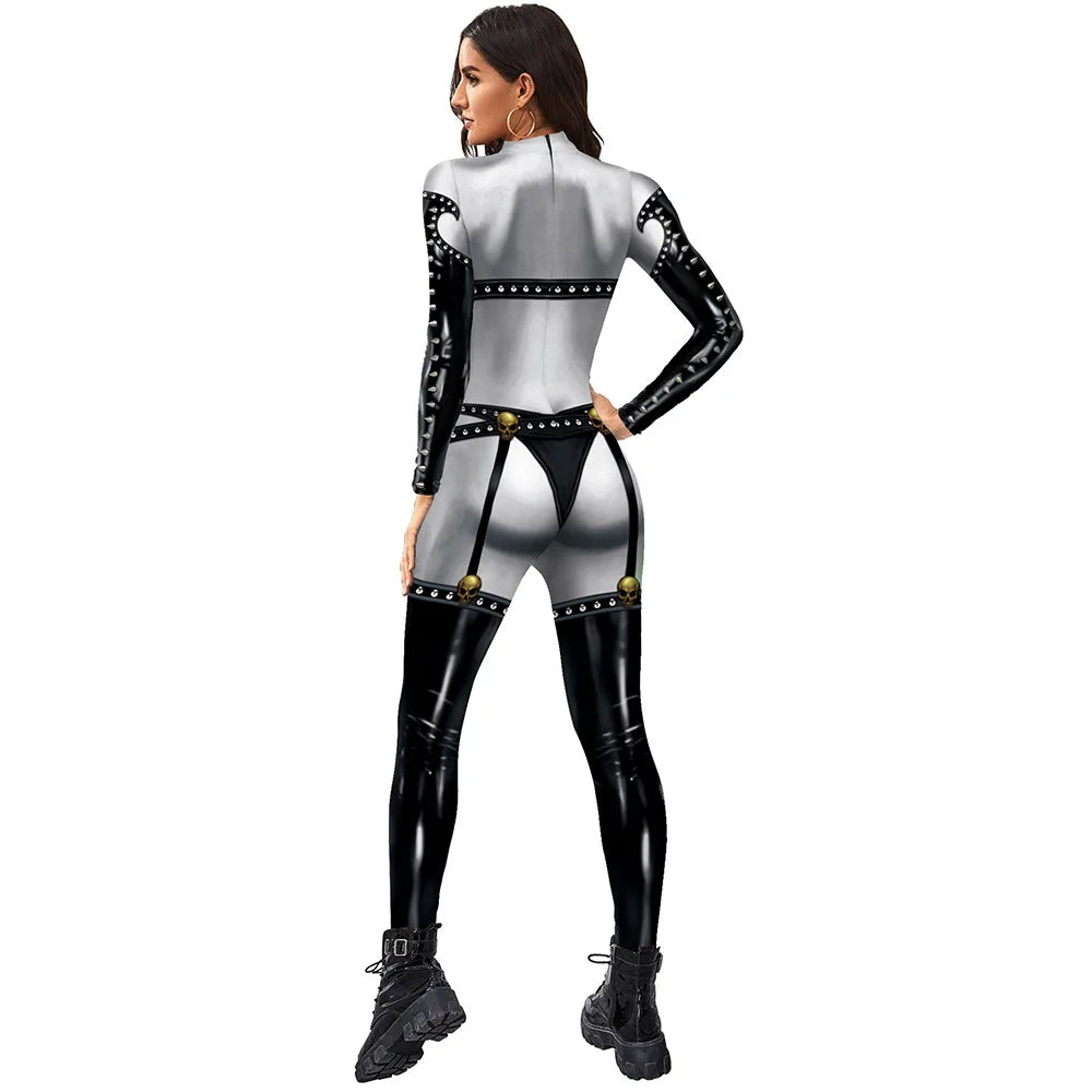 Lady Deathstrike Cosplay Bodysuit Anime Costume Women Catsuit Jumpsuit Dress Up