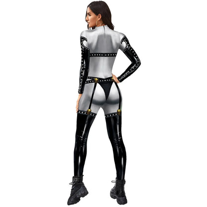 Lady Deathstrike Cosplay Bodysuit Anime Costume Women Catsuit Jumpsuit Dress Up