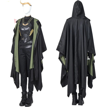 Lady Loki Cosplay Costume Sylvie Cloak Vest Horns Crown Boots Sylvie Enchantress Set for Halloween Carnival Game Party Show