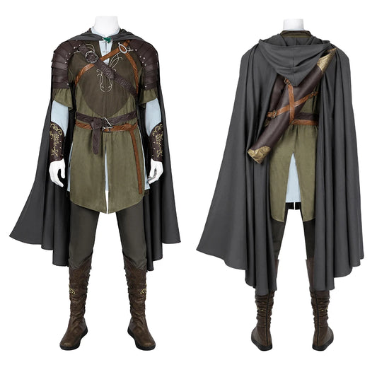 Legolas Cosplay Costume Adult Mens Elf Prince Leather Battle Suit Outfit Full Set Halloween Party Outfits Hand Made Any Size