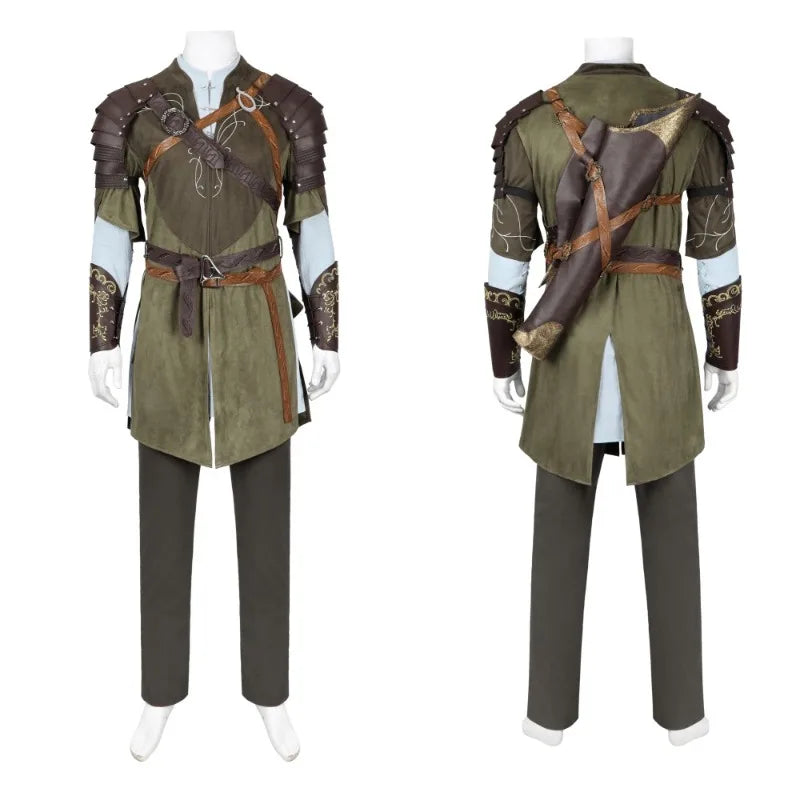 Legolas Cosplay Costume Full Set with Cloak Top Pants and Accessories Custom Size Available