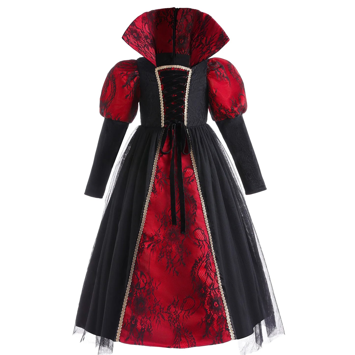 Long sleeve Halloween Children's Clothing Girls Skirt Vampire Witch Cosplay Performance Dress for Kids Scary Costumes