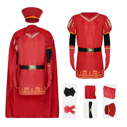 Lord Farquaad Cosplay Costume Outfits Dress Cloak Hat Halloween Carnival Party Disguise Suits For Adult Boys Mens Role Playing