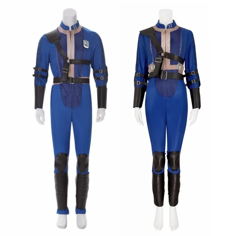 Lucy MacLean Cosplay Costume Fall Cos Out Vault 33 Female Male Survivor Suit Jumpsuit Uniform Halloween Party Women Men Props