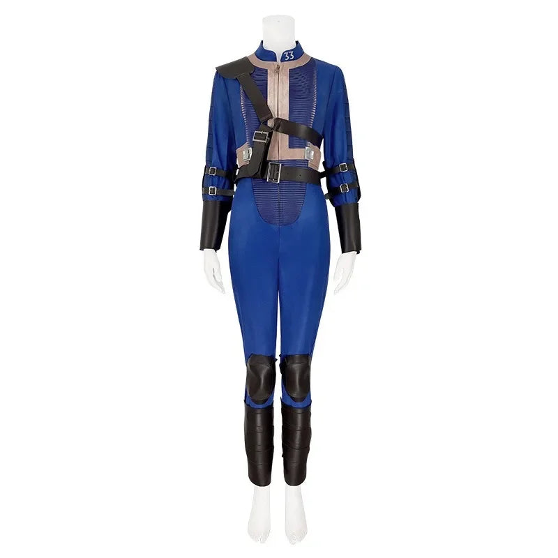 Lucy MacLean Cosplay Costume Fall Cos Out Vault 33 Female Male Survivor Suit Jumpsuit Uniform Halloween Party Women Men Props