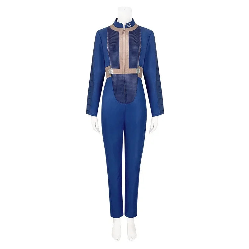 Lucy MacLean Cosplay Costume Fall Cos Out Vault 33 Female Male Survivor Suit Jumpsuit Uniform Halloween Party Women Men Props