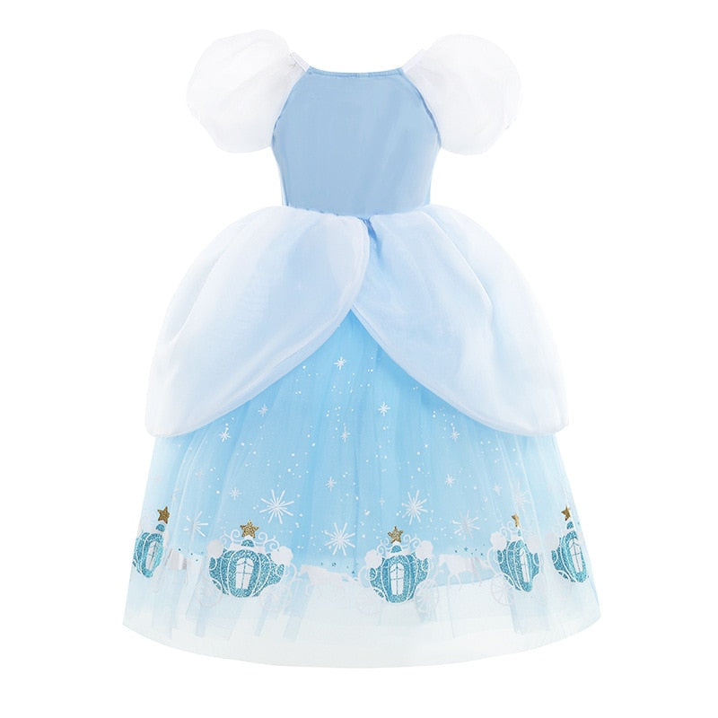 Luxury Princess Girls Costume Party Dress Up Cinderella Cosplay Vestidos Birthday Gift Costume Elegant Party Gown Disguise 2-10T