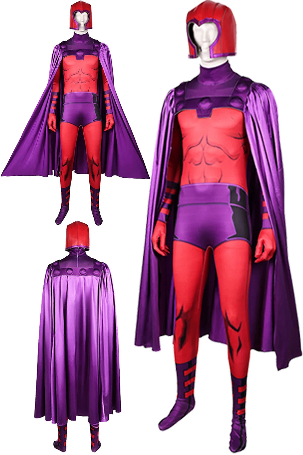 Magneto Cosplay Fantasia Anime X Super Villain Costume Disguise Adult Men Roleplay Outfits Male Halloween Carnival Party Clothes