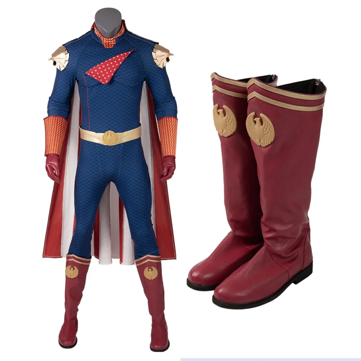 Homelander Cosplay Boots for Men The Boys Halloween Costume Custom Size Shoe