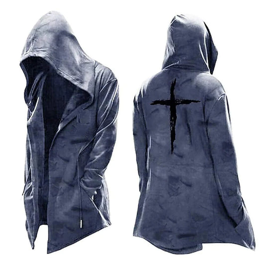 Medieval Knights Templar Order Cosplay Hoodie Men Hooded Sweatshirt Halloween Carnival Clothes Fleece Casual Streetwear Fashion