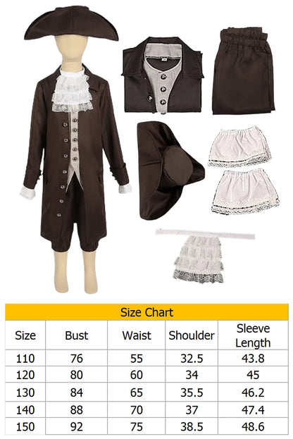 Medieval Pirate Cosplay Kids Boys Fantasia Retro Pirates Costume Disguise Child Roleplay Fantasy Halloween Carnival Party Cloth