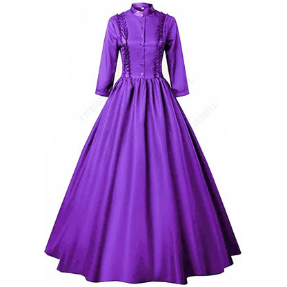 Medieval Retro Punk Gothic Court Princess Dress Royal Lady Ball Dress Vampire Devil Christmas Victorian Costume Vestidos