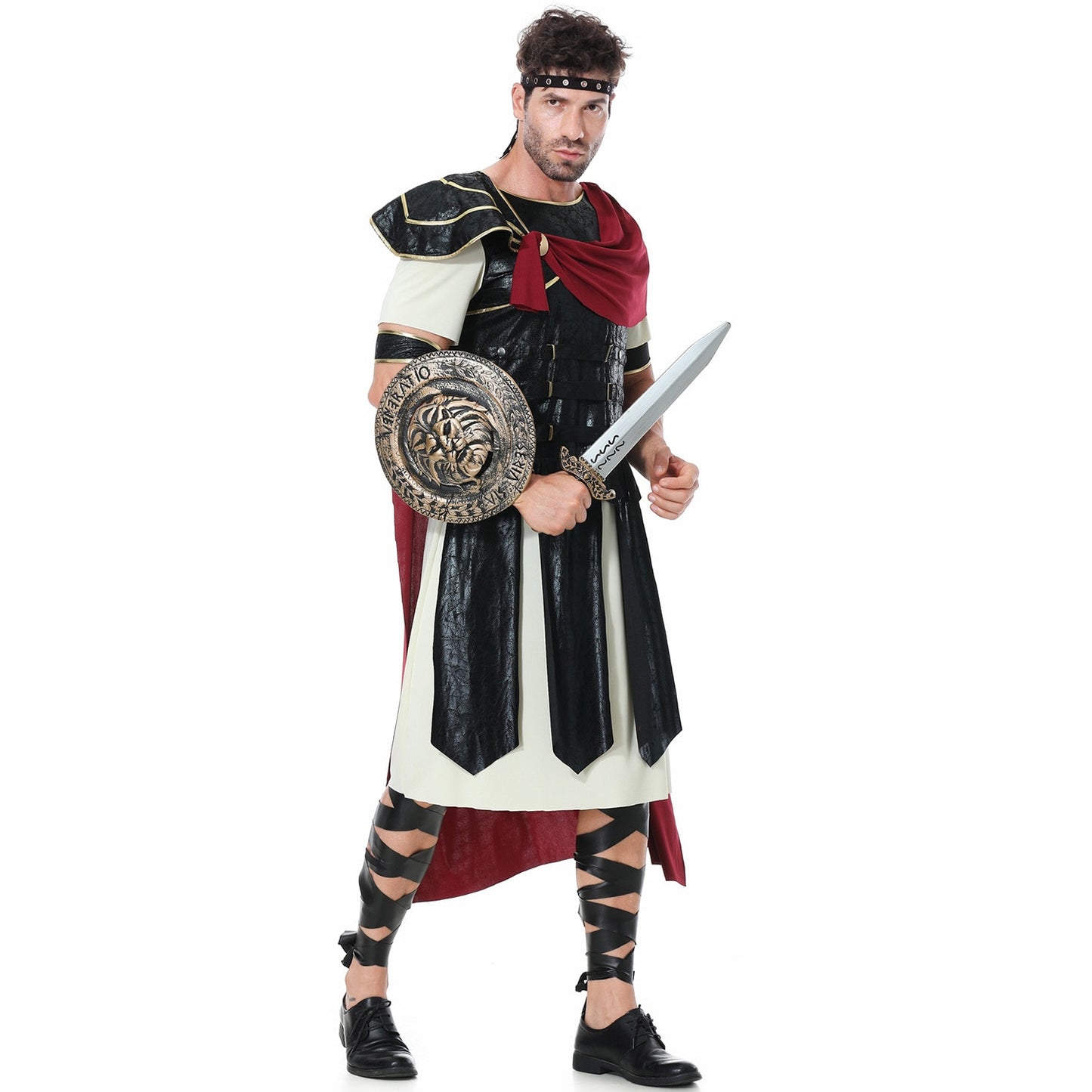 Men's Medieval Ancient Rome Spartan Warrior Costumes Sets Halloween Party Gladiator Uniforms Carnival Prince Samurai Costumes