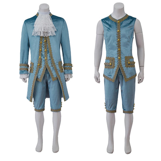 Men's Rococo Victorian Fancy Outfit 18th Century Regency Tailcoat Vest Set Medieval aristocratic men's suit Halloween Clothing