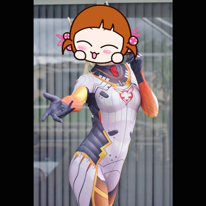 Mercy D.va Cosplay Costume Mercy Suit DVA skin concept Superhero Cosplay Costume Halloween Bodysuit Adults Kids Zentai Suit