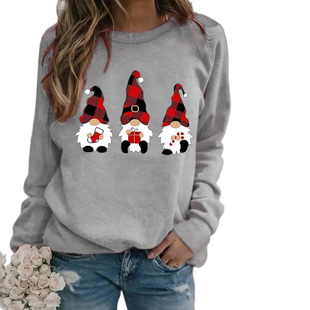 Merry Christmas Women Sweatshirts Crewneck Funny Jumpers Autumn Winter Casual Pullover