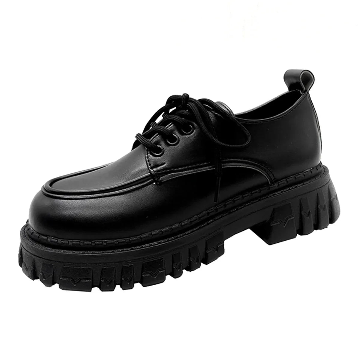 Metal Chain Platform Shoes Women Lolita Gothic Wing Design Shoes for Women College Style Leather Pumps Women School Uniform Shoe