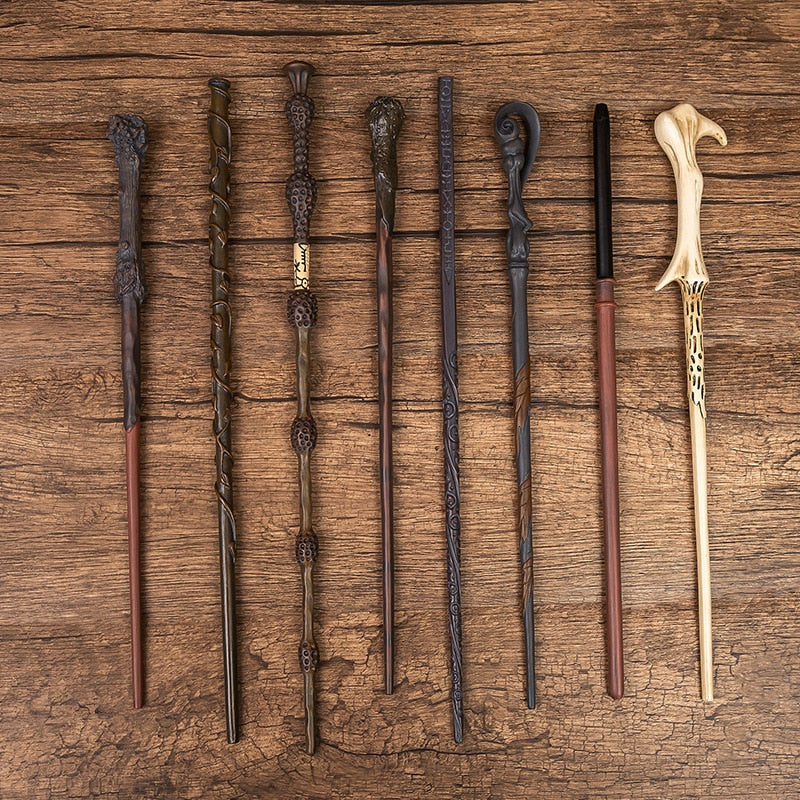 Metal Core Magic Harries Wands Without Box Potters Anime Figure Malfoy Voldmort Hermione Magical Wand Decoration Gift