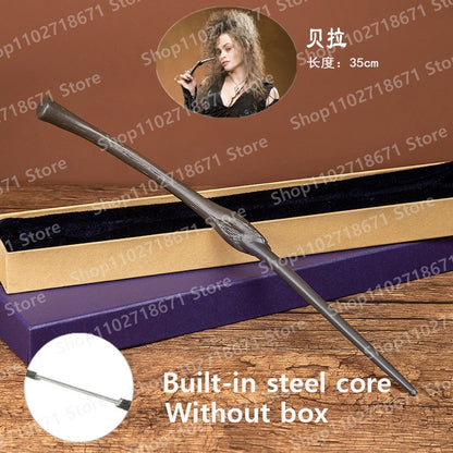 Metal Core Magic Harries Wands Without Box Potters Anime Figure Malfoy Voldmort Hermione Magical Wand Decoration Gift