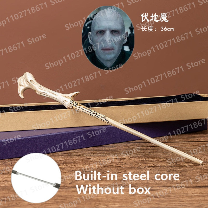 Metal Core Magic Harries Wands Without Box Potters Anime Figure Malfoy Voldmort Hermione Magical Wand Decoration Gift