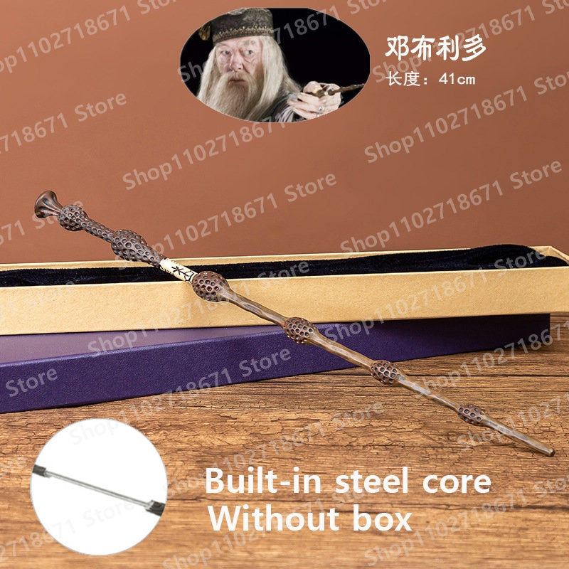 Metal Core Magic Harries Wands Without Box Potters Anime Figure Malfoy Voldmort Hermione Magical Wand Decoration Gift