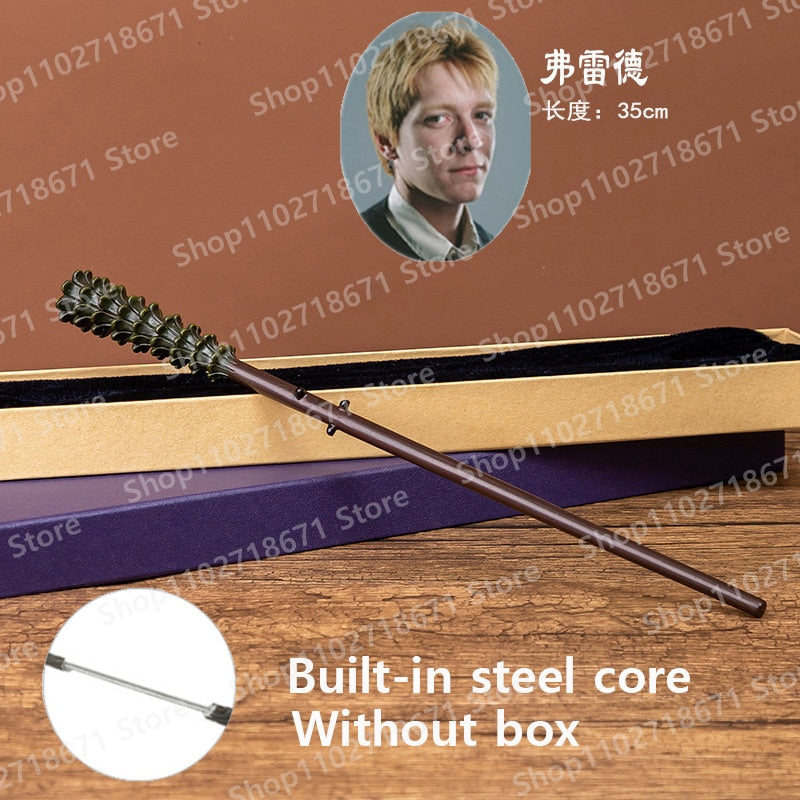 Metal Core Magic Harries Wands Without Box Potters Anime Figure Malfoy Voldmort Hermione Magical Wand Decoration Gift