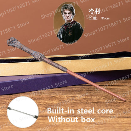 Metal Core Magic Harries Wands Without Box Potters Anime Figure Malfoy Voldmort Hermione Magical Wand Decoration Gift