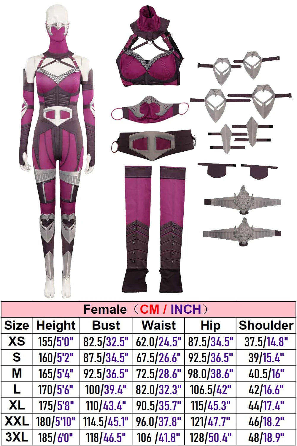 Mileena Cosplay Fantasia Game Mortal Kombat Disguise Adult Women  Roleplay Fantasy Halloween Carnival Party Clothes