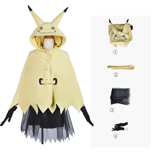 Mimikyu Cartoon Suit Women Pajama Anime Cloak Dress Costume Halloween Cloak for Adults Cute Pajamas