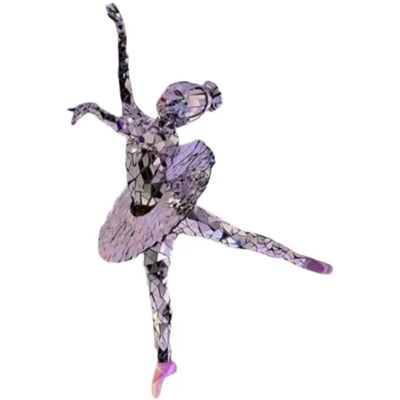 Modern Singer  Party  Show Music Festival Handmade Mirror Ballet Costume Ballerina Dress Cool Glass Suit
