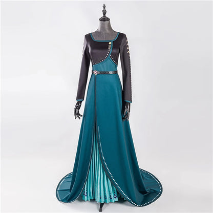 Anna Coronation Princess Fashion Dress For Adult Women Girl Cosplay Costume Halloween Christmas Party