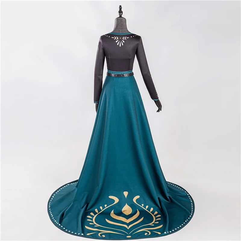 Anna Coronation Princess Fashion Dress For Adult Women Girl Cosplay Costume Halloween Christmas Party