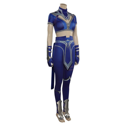 Mortal Cos Kombat Kitana Cosplay SexyCostume Top Pants Mask Accessories Outfits Halloween Carnival Suit For  Women Role playing