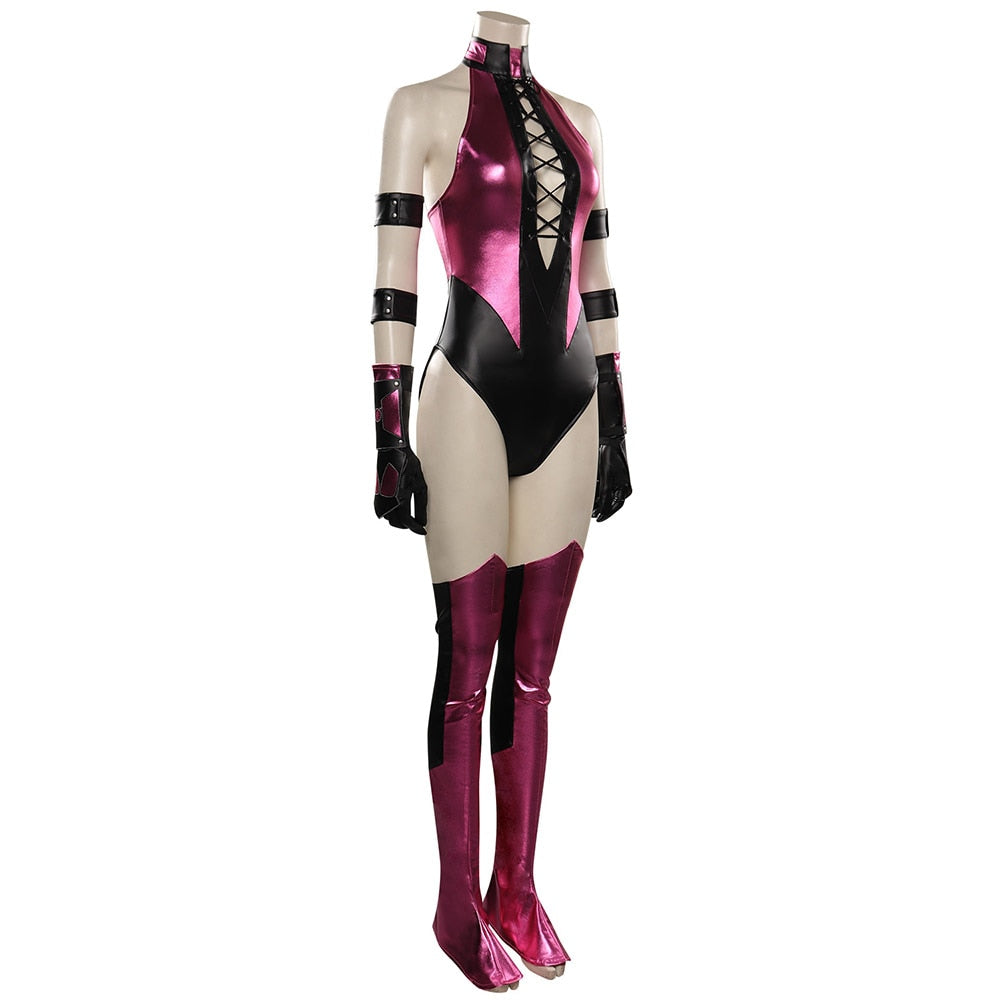 Mortal Cos Kombat Mileena Cosplay Costume Jumpsuit Outfits Halloween Carnival Suit