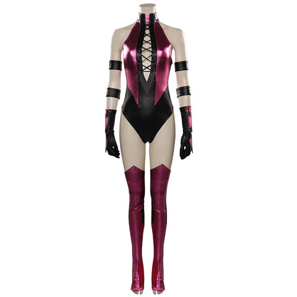 Mortal Cos Kombat Mileena Cosplay Costume Jumpsuit Outfits Halloween Carnival Suit