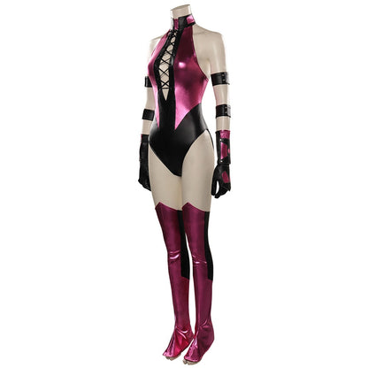 Mortal Cos Kombat Mileena Cosplay Costume Jumpsuit Outfits Halloween Carnival Suit