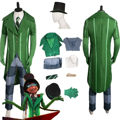 Movie Dr. Seuss' Cos The Lorax Villain Onceler Cosplay Costume Green Suit Outfits Halloween Carnival Suit For Men Roleplay