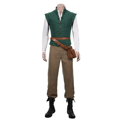 Movie Flynn Rider Cosplay Costume Vest Shirt Outfits Halloween Carnival Suit