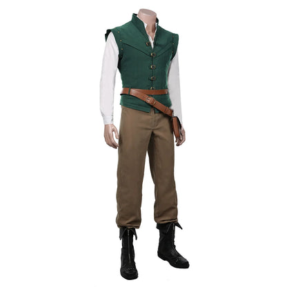 Movie Flynn Rider Cosplay Costume Vest Shirt Outfits Halloween Carnival Suit