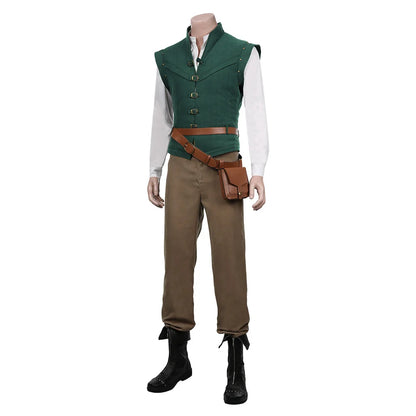 Movie Flynn Rider Cosplay Costume Vest Shirt Outfits Halloween Carnival Suit