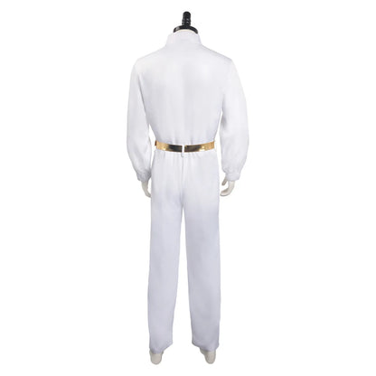 Movie Ken Cosplay Costume Men Belt White Clothing Boy Barbier Jumpsuit Adult Male Outfits Halloween Carnival Play Suit