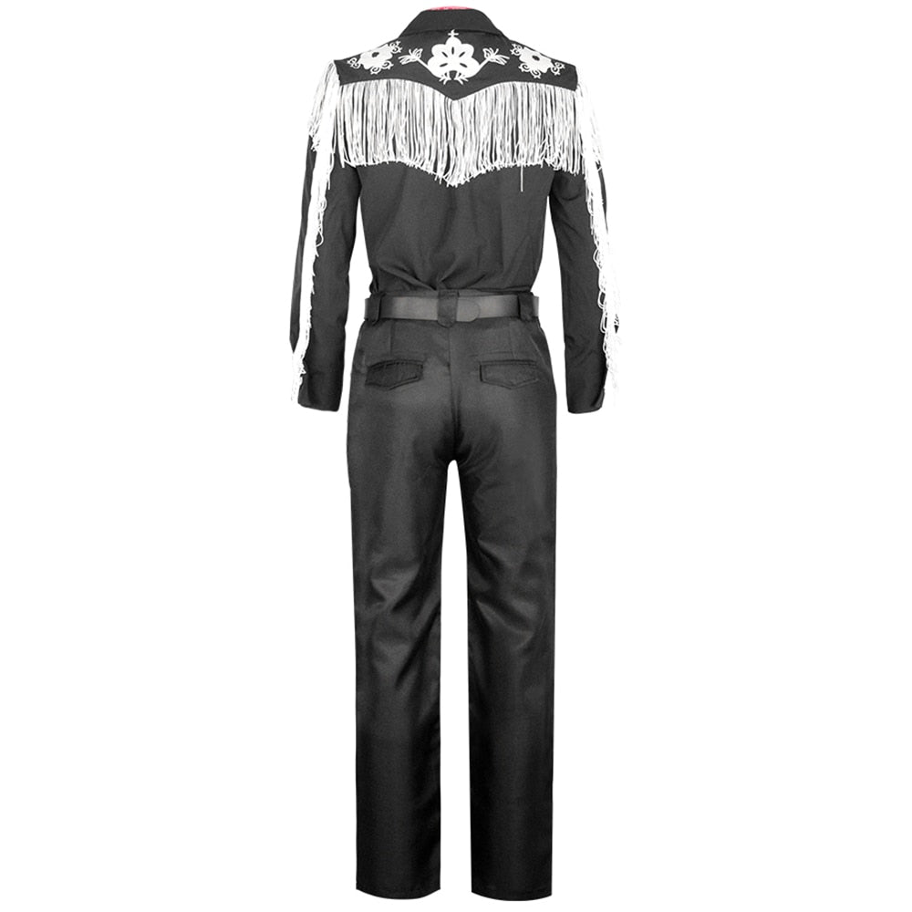 Movie Ken Ryan Gosling Cosplay Costume Adult Men Cowboy Shirt Pants Hat Belt Scarf Suit Performance Halloween Uniform