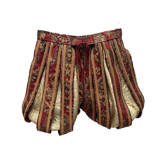 New 15th Century Renaissance Tudor Elizabethan King Royal Brocade Pants Cosplay Costumes Renaissance Medieval Tudor Pants