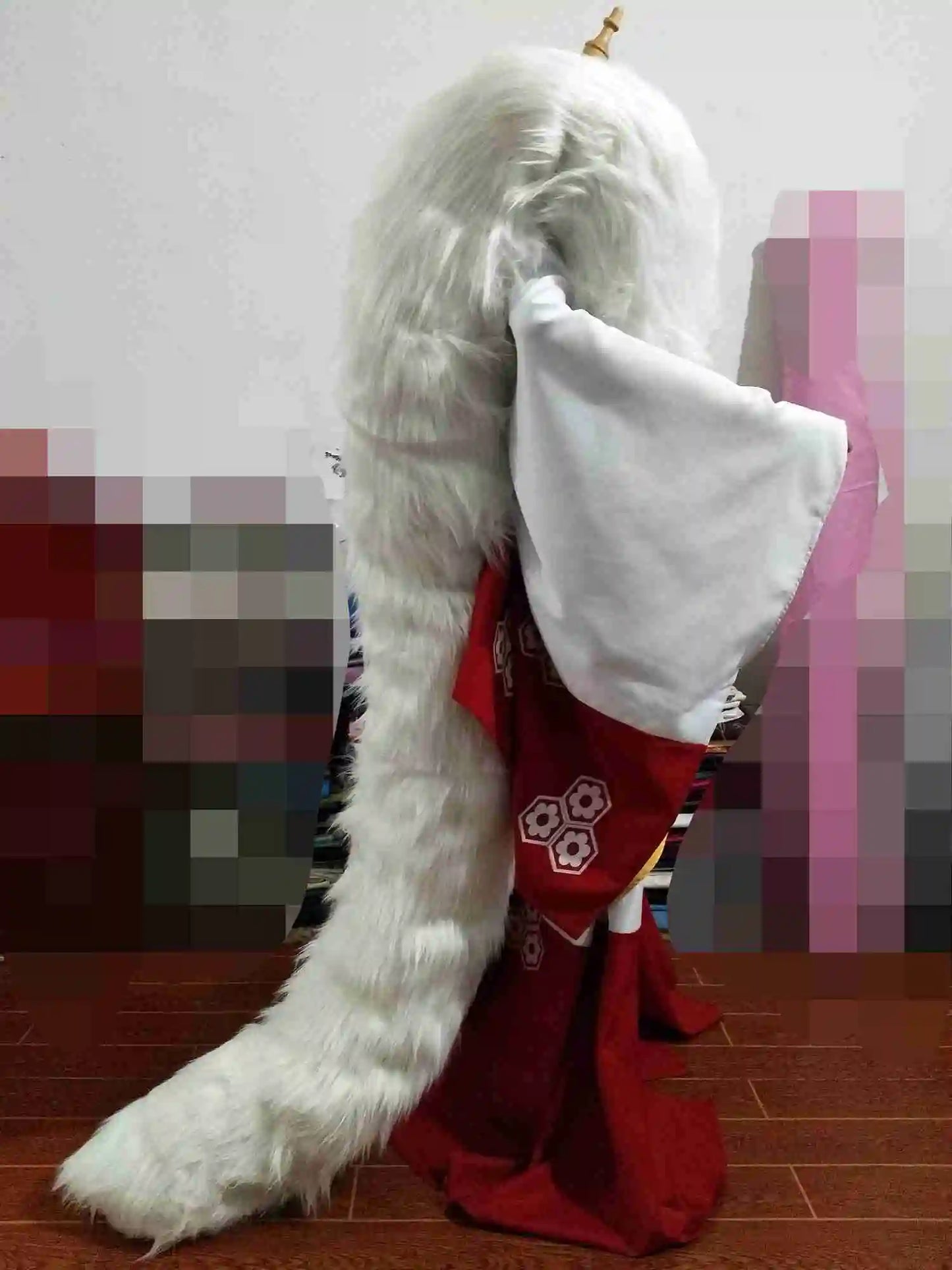 New Anime Inuyasha Sesshoumaru Cosplay Costume Carnival Halloween Arthur Curry Fancy Kimono Big Tail Custom Made