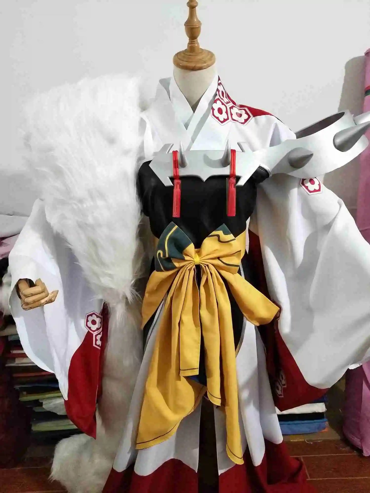 New Anime Inuyasha Sesshoumaru Cosplay Costume Carnival Halloween Arthur Curry Fancy Kimono Big Tail Custom Made