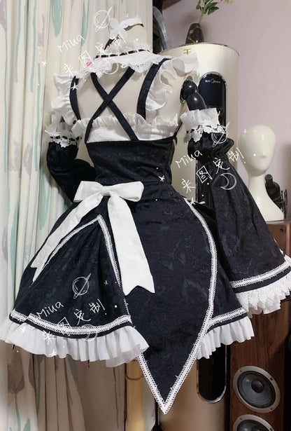 Anime Maid Rem Cosplay Costume Re:Zero INFINITY Cosplay Dress White and Black Girl Women Custom Made