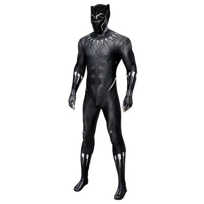 Black Wakanda Forever Superhero Panther Cosplay Costume Jumpsuit Mask Bodysuit Halloween Suit