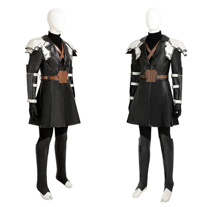 Sephiroth Cosplay Costume Final Fantasy 7 Outfit with Shoes and Wig Custom Size for Men Halloween Comic Con