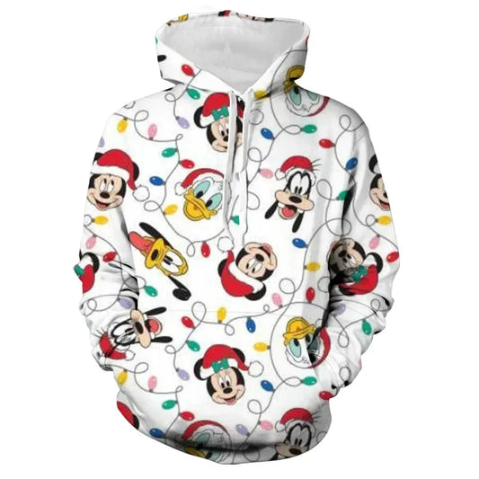 New Christmas Collection Hoodie Men's Fall Long Sleeve Mouse 3D Printed Casual Sweatshirt